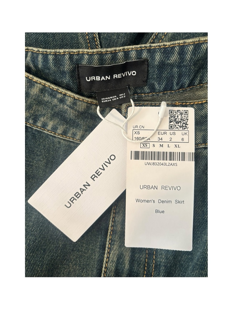 Urban Revivo Flared Denim Midi Skirt - Picture 4 of 4